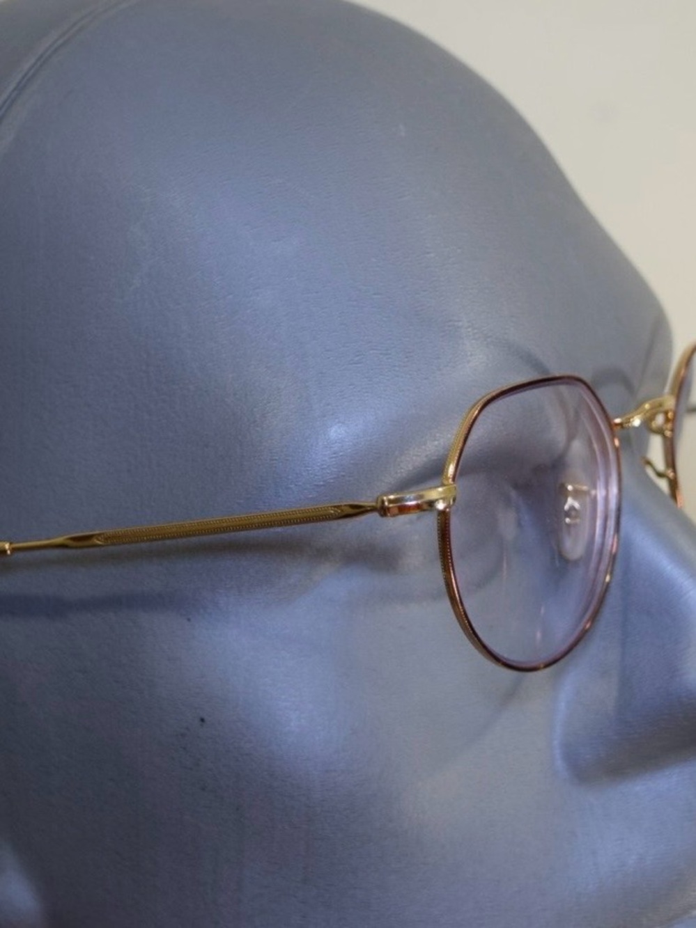 Ray-Ban Gold Round Frame Glasses with Lenses